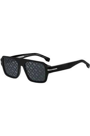 HUGO BOSS Akcesoria, Mężczyzna, Czarny, ONE SIZE, Stylowe lustrzane okulary przeciwsłoneczne z filtrem UV