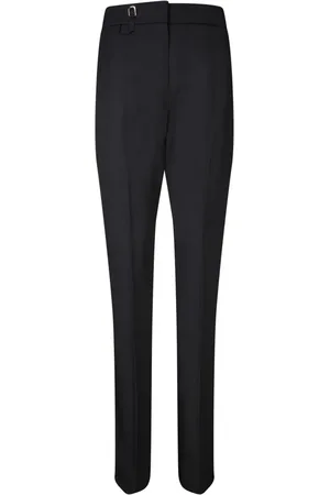 Jacquemus Spodnie, Kobieta, Czarny, 2XS, Wełna, Czarne wełniane spodnie z wysokim stanem