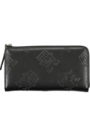 Tommy Hilfiger Akcesoria, Kobieta, Czarny, ONE SIZE, Len, Czarny portfel z polietylenu