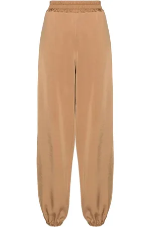 Jil Sander Spodnie, Kobieta, brązowy, 2XS, Wełna, Spodnie dresowe z elastyczną talią