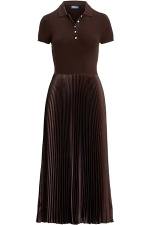 Ralph Lauren Sukienki, Kobieta, brązowy, S, Elegancka Sukienka dla Kobiet