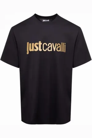Roberto Cavalli Koszulki, Mężczyzna, Czarny, L, Koszulki i Pola Czarne