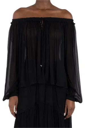 Isabel Marant Bluzki, Kobieta, Czarny, M, Czarny Top Wiskoza