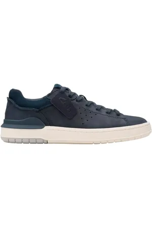 Clarks Buty, Mężczyzna, Niebieski, 42 EU, Zamsz, Niebieskie Retro Sneakersy z Nowoczesnym Komfortem