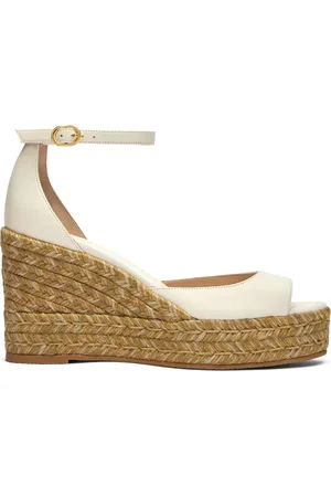 Stuart Weitzman Buty, Kobieta, Beżowy, 40 1/2 EU, Skóra, Nudistia Espadrille Wedge
