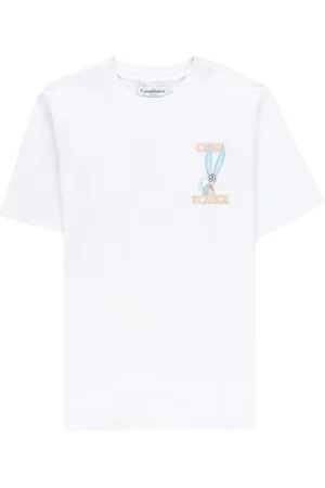 Casablanca Koszulki, Mężczyzna, Biały, XL, Bawełna, Koszulka bawełniana z nadrukiem logo