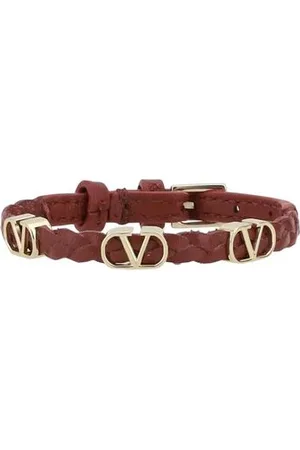 VALENTINO GARAVANI Akcesoria, Kobieta, Czerwony, ONE SIZE, Skóra, Regulowany pasek skórzany z klamrami VLogo