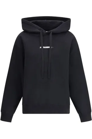 Jil Sander Bluzy, Kobieta, Czarny, M, Minimalistyczna Bluza z Sygnaturą