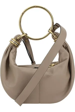 Chloé Torebki, Kobieta, brązowy, ONE SIZE, Skórzana torebka-bransoletka z okrągłą rączką