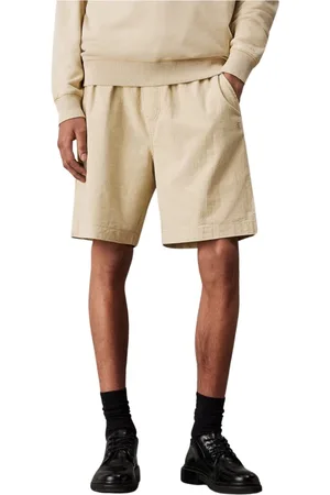 Calvin Klein Szorty, Mężczyzna, Beżowy, L, Bawełna, Bawełniane Szorty - Les Beiges