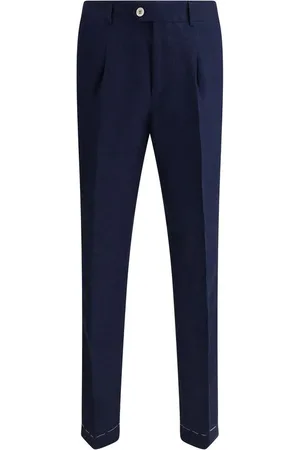 Brunello Cucinelli Spodnie, Mężczyzna, Niebieski, S, Eleganckie bawełniane spodnie