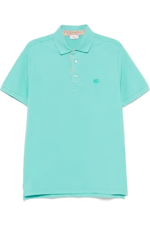 Etro Koszulki, Mężczyzna, Zielony, 2XL, Zielony Polo Koszulka Krótkie Rękawy