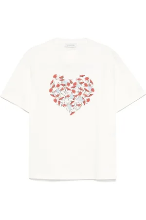 Lanvin Koszulki, Mężczyzna, Biały, S, Koszulki z nadrukiem logo