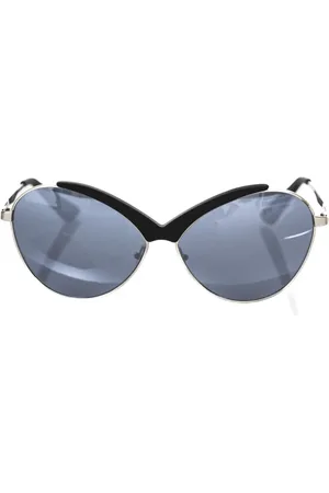 FRANKIE MORELLO Akcesoria, unisex, Czarny, ONE SIZE, Okulary Przeciwsłoneczne Metalowe Motylkowe Niebieski Gradient
