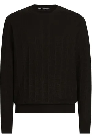 Dolce & Gabbana Swetry, Mężczyzna, Czarny, L, Czarne Swetry dla Mężczyzn