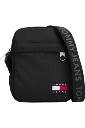 Tommy Hilfiger Torebki, Mężczyzna, Czarny, ONE SIZE, Czarna Torba na Ramię - Styl Codzienny