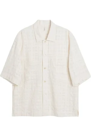 Sunflower Koszule, Mężczyzna, Beżowy, M, Plaid Linen Shirt Off White