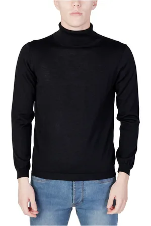 ALVIERO MARTINI 1A CLASSE Swetry, Kobieta, Czarny, 3XL, Czarna Sweter z golfem Długie rękawy