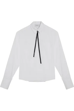 Sportmax Bluzki, Kobieta, Biały, S, Koszula z długim rękawem
