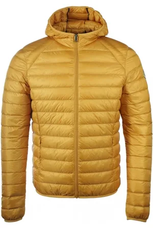 Jott Kurtki, Mężczyzna, Żółty, 3XL, Kurtka puchowa z kapturem Nico