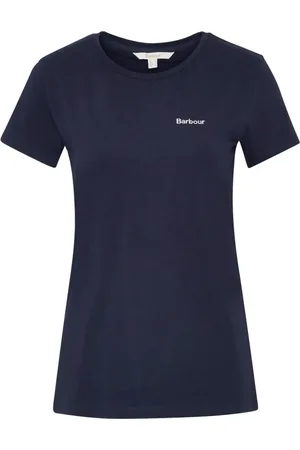 Barbour Koszulki, Kobieta, Niebieski, M, Niebieski T-shirt i Polo dla Kobiet