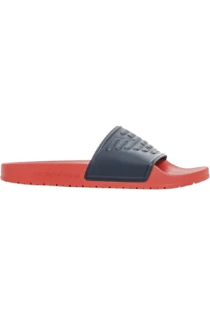 Emporio Armani Buty, Mężczyzna, Wielobarwność, 39 EU, Klapki z logo PVC
