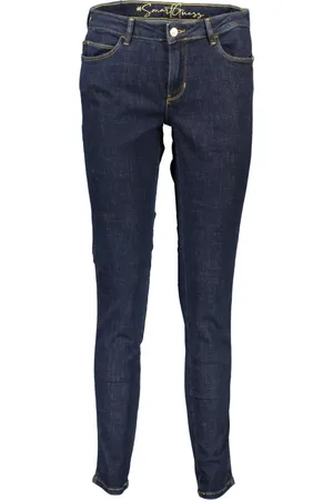 Guess Jeansy, Kobieta, Niebieski, W25 L30, Niebieskie Skinny Jeansy z Logo