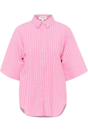 Soaked in Luxury Bluzki, Kobieta, Różowy, L, Bluzka Rose Bloom Stripes