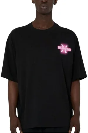 John Richmond Koszulki, Mężczyzna, Czarny, S, Bawełna, Casual T-Shirt