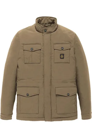 RefrigiWear Kurtki, Mężczyzna, brązowy, 2XL, Nylon, Brązowa kurtka nylonowa z izolacją Prima Loft