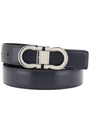 Salvatore Ferragamo Akcesoria, Mężczyzna, Czarny, 110 CM, Odwracalny Pasek Skórzany z Ikoniczną Sprzączką