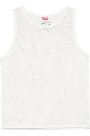 Kenzo Koszulki, Mężczyzna, Beżowy, L, Beżowe T-shirty i Pola z Białym Logo Patch