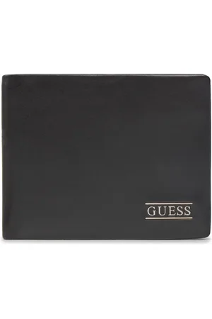 Guess Akcesoria, Mężczyzna, Czarny, ONE SIZE, Skóra, Czarny Portfel Skórzany - Model Boston