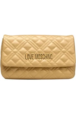 Moschino Torebki, Kobieta, Żółty, ONE SIZE, Torba na ramię z magnetycznym zamykaniem