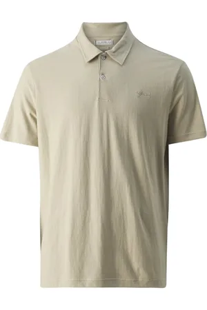 Guess Koszulki, Mężczyzna, Beżowy, 2XL, Bawełna, Lekka koszulka polo z bawełny – Beżowa o prostym kroju