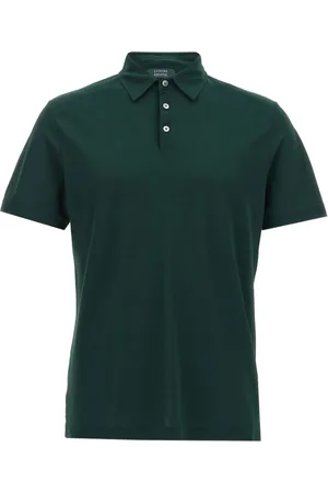 ZANONE Koszulki, Mężczyzna, Zielony, 2XL, Las Zieleń Sweter z Kołnierzem Polo