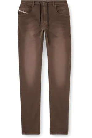 Diesel Jeansy, Mężczyzna, brązowy, W34, Luźne Spodnie