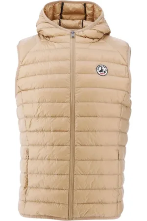 Jott Kurtki, Mężczyzna, Beżowy, 4XL, Bezrękawnik Puffer z Kapturem