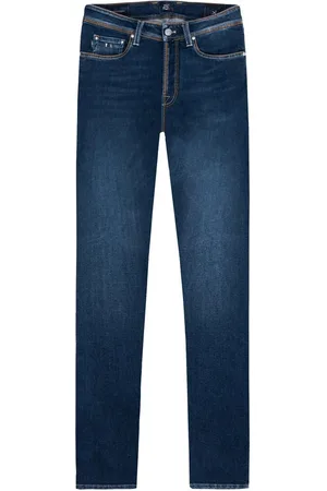 sartoria tramarossa Jeansy, Mężczyzna, Niebieski, W35, Bawełna, Niebieskie Jeansyy i Spodnie Bawełniane
