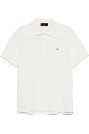 Peuterey Koszulki, Mężczyzna, Biały, 2XL, Biała Koszulka z Haftem na Piersi