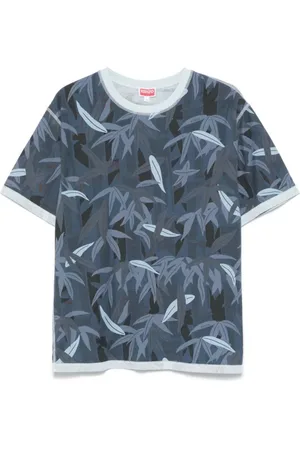 Kenzo Koszulki, Mężczyzna, Niebieski, L, Niebieskie T-shirty z nadrukiem logo