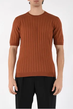 TAGLIATORE Swetry, Mężczyzna, brązowy, 2XL, T-shirt z jedwabiu