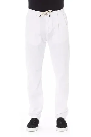 BALDININI Spodnie, Mężczyzna, Biały, W36, Bawełna, Eleganckie Białe Spodnie Chino