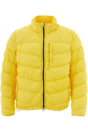 Woolrich Kurtki, Mężczyzna, Żółty, L, Wibracyjna Żółta Męska Kurtka Outdoorowa