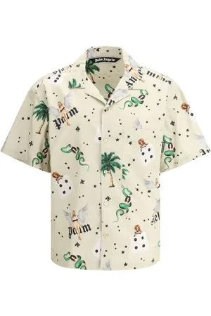 Palm Angels Koszule, Mężczyzna, Wielobarwność, S, Retro Pin Up Koszula Bowlingowa