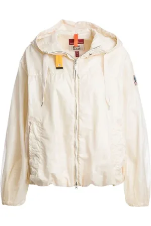 Parajumpers Kurtki, Kobieta, Beżowy, S, Nylon, Kurtka z Kapturem z Nylonu z Unikalnym Wykończeniem