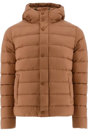 Jott Kurtki, Mężczyzna, brązowy, 4XL, Kurtka puchowa z kapturem
