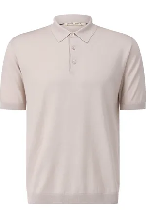 MAURIZIO BALDASSARI Koszulki, Mężczyzna, Beżowy, XL, Polo z Jedwabiem Elegancki Look