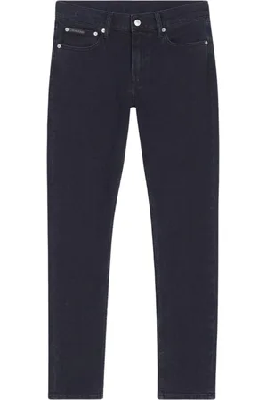 Calvin Klein Jeansy, Mężczyzna, Niebieski, W31 L32, Denim, Slim Taper Jeansy - Dark Denim