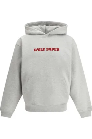 Daily paper Bluzy, Mężczyzna, Szary, S, Bluza z Monogramem i Kieszenią Kangurzą